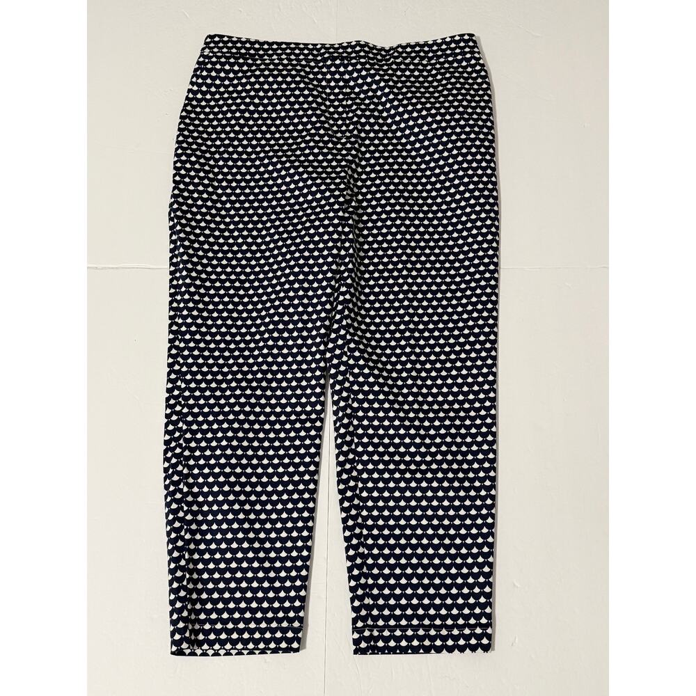 NWT Boden Danby Pull on Trousers, Blue Scallop Print, Size 16/18R